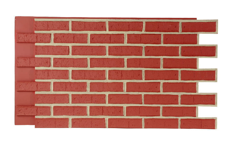 Contemporary Brick - Red Brick - Gray Grout